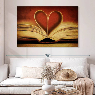 Book Pages in Heart Shape