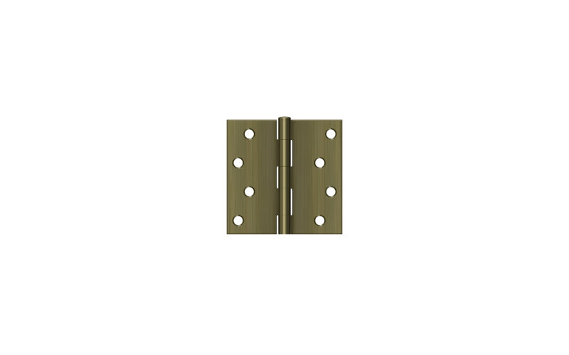 Steel Hinge, Antique Brass