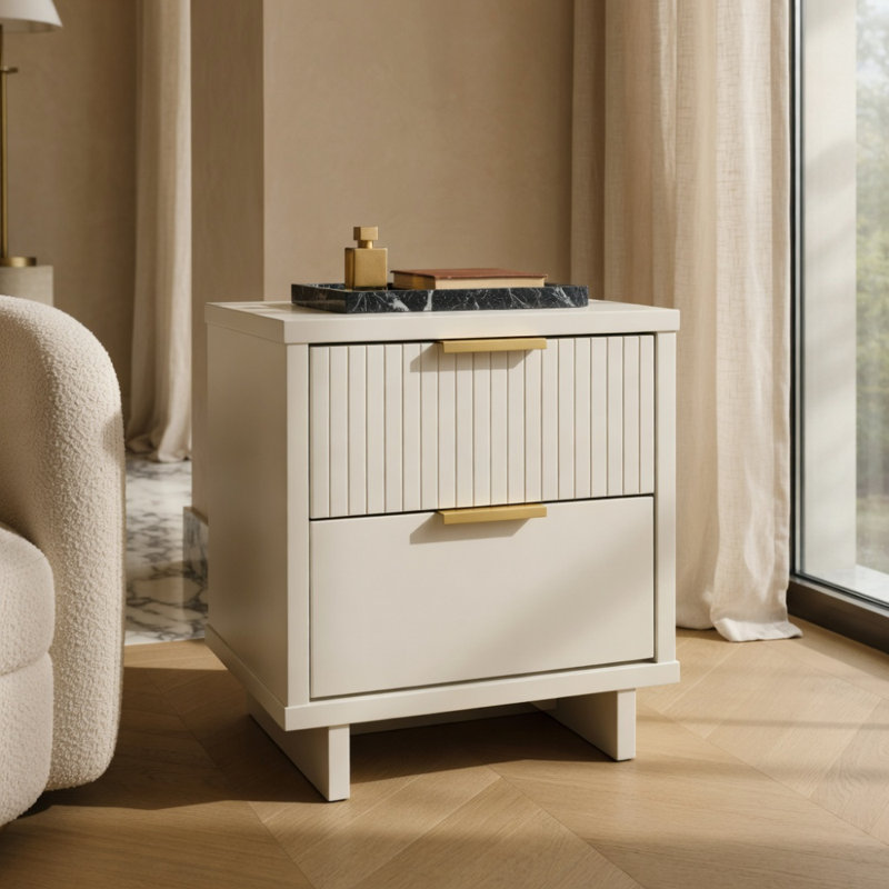 Table de chevet blanche, Blanc