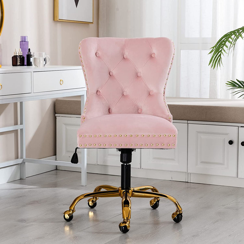 Rosdorf Park Farhat Office Chair, Pink