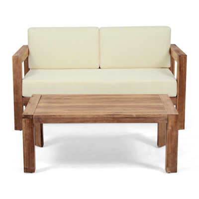 GENSER LOVESEAT & COFFEE TABLE