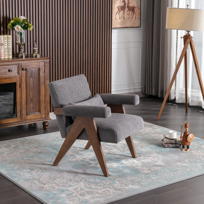 Fauteuil Casselton, Gris, Brun