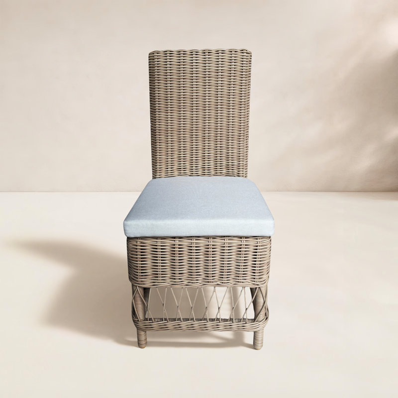 Margot Pebble Outdoor Patio Dining Chairs - Canvas Spa, Canvas Spa, White