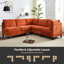 Canapé-lit modulaire avec repose-pieds Chenille-1046906518-1046906513