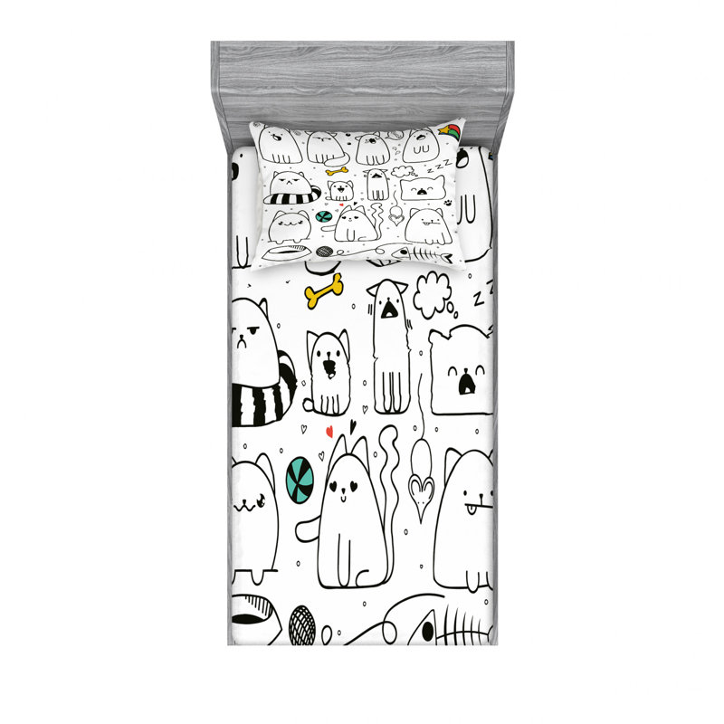 Microfiber Sheet Set, Twin XL Sheet Set with Fitted Sheet