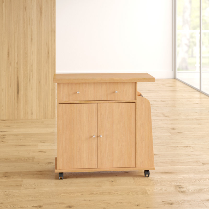 Kamal Wood Kitchen Cart, Beech