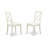 3 Piece Dining Room Table Set Contains a Rectangle Dining Table with Dropleaf and 2 Faux Leather Upholstered Chairs, Linen White-319287326-319287327-332843188