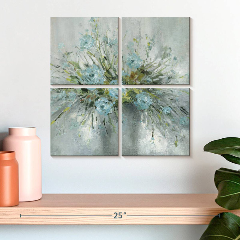 Blue Bouquet III, 18" H x 18" W