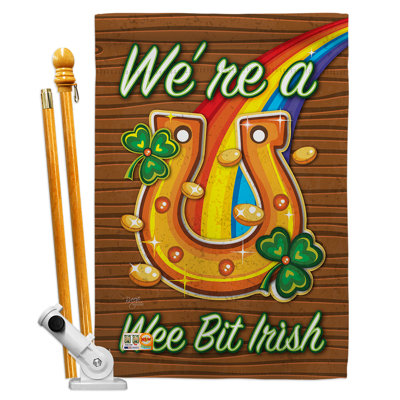 Double Sided 40'' H x 28'' W Polyester St. Patrick's Day Flag Set