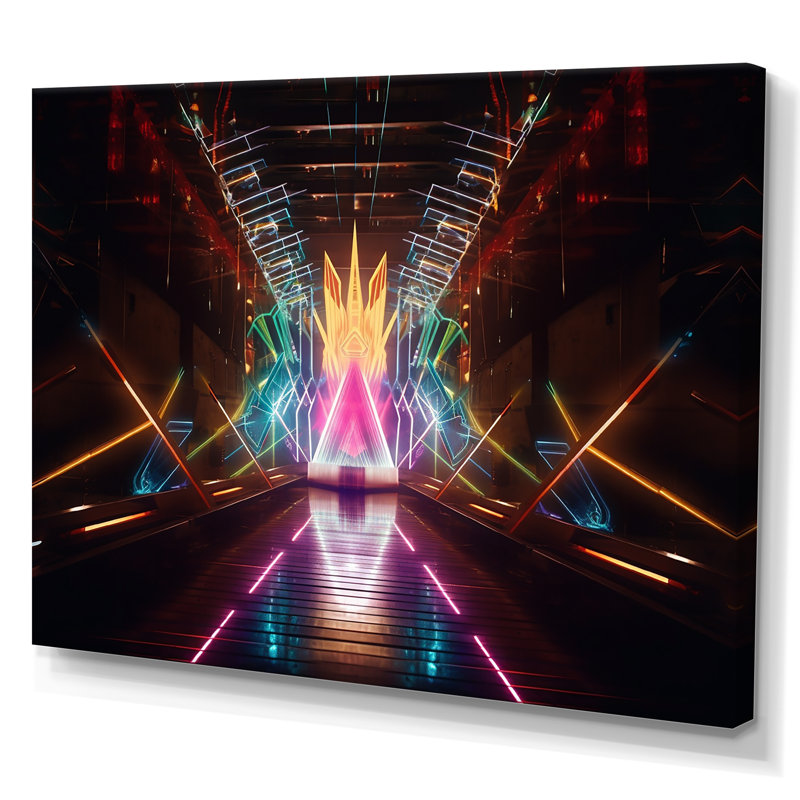Passerelle vers le portail des rêves rétro sur toile, H 16 po x l 32 po x P 1 po, Toile tendue