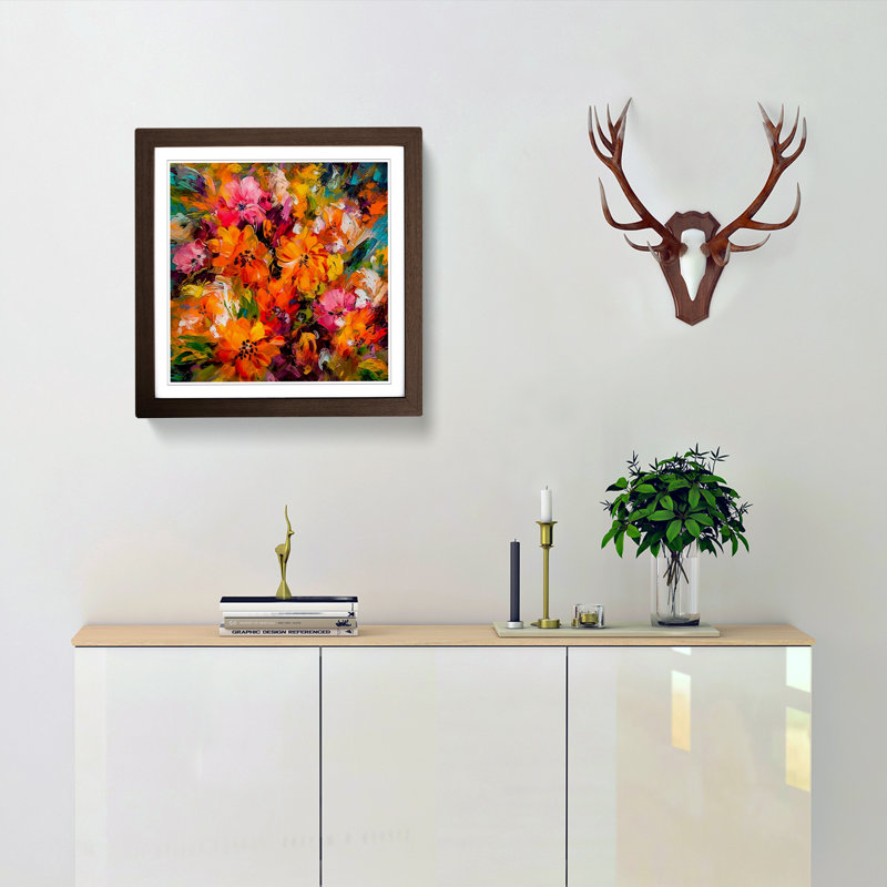 Single Picture Frame Print on Wood, Walnut