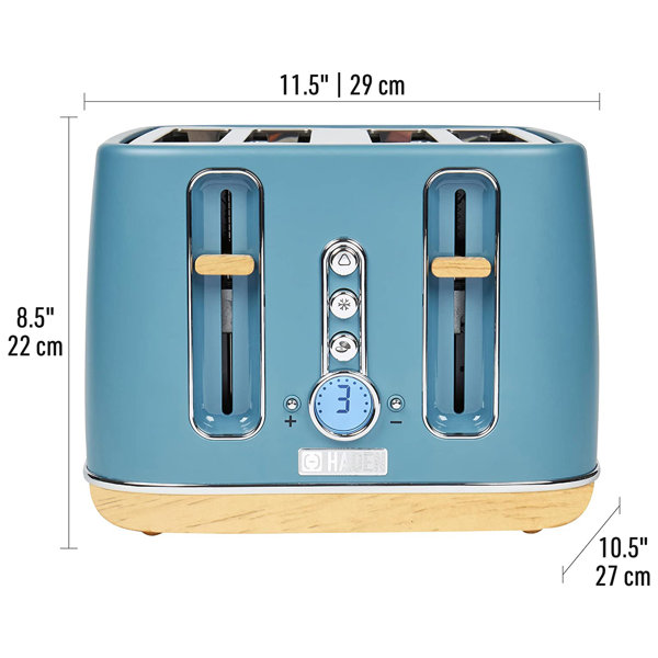 Haden - Heritage 4-Slice Wide-Slot Toaster - Turquoise