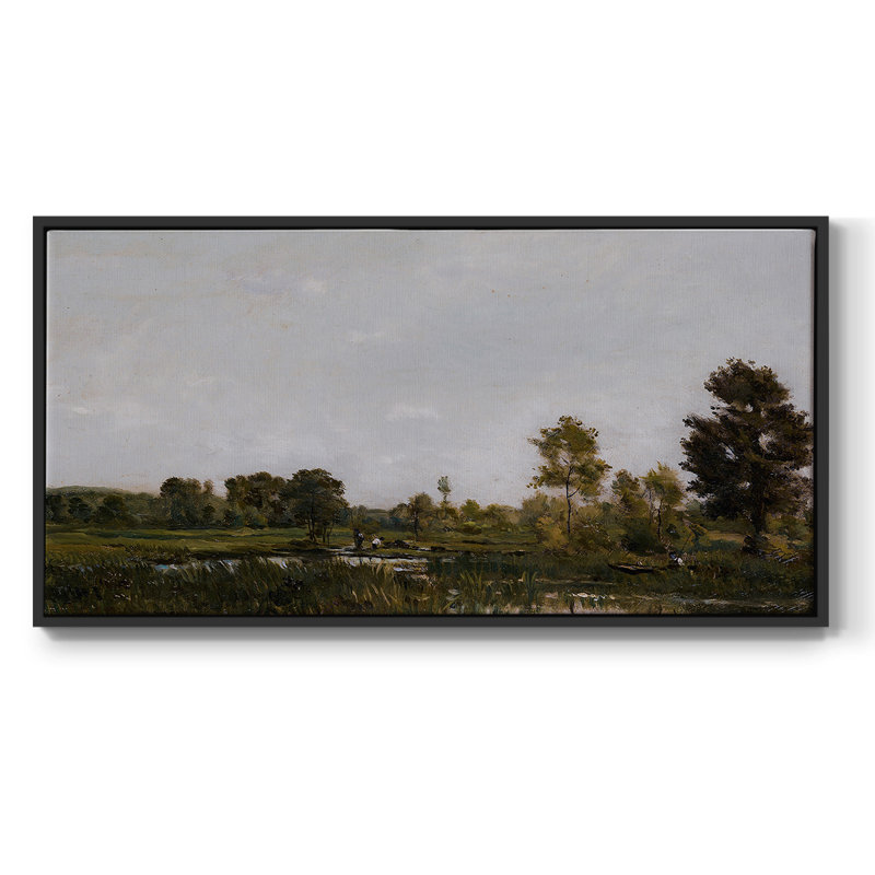 Série paysage - MCXL III - Toile tendue avec châssis encadré - Prêt à être accroché, H 17 po x l 33 po, Noir