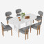 Ensemble de table de cuisine ovale à double piédestal-552246913-552246923