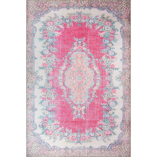 Pink Japanese Rug Rosalind Wheeler Hambledon Oriental Machine Woven Pink Area Rug ...