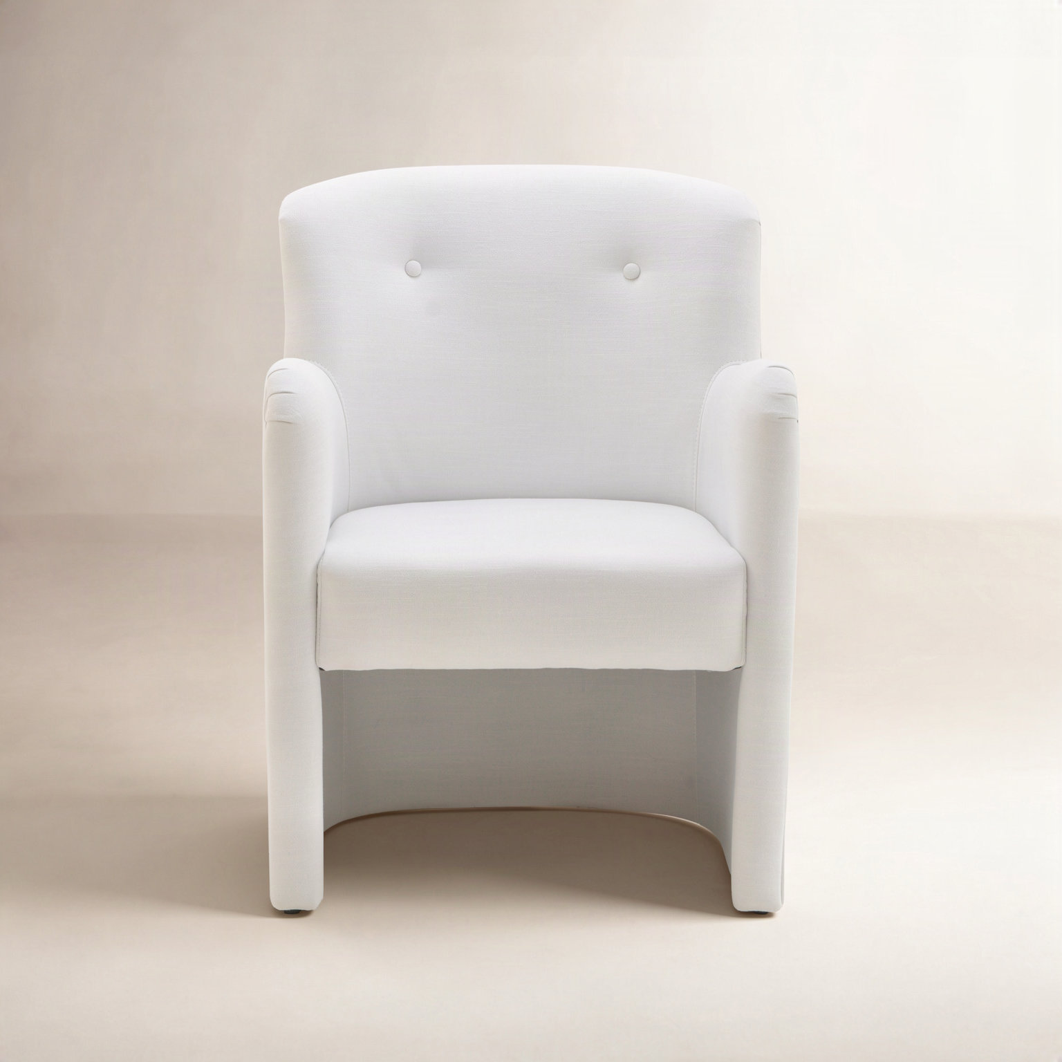 Jaidyn Linen Pine Dining Armchair, Ivory