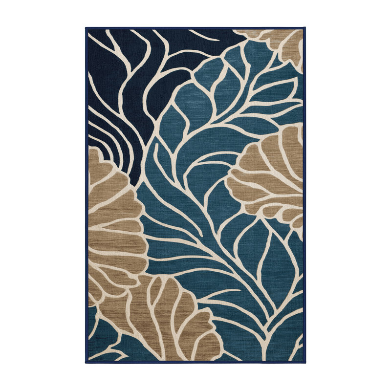  Tapis bord de mer lavable de la collection Ocean Estate, Rectangulaire 2 pi x 3 pi