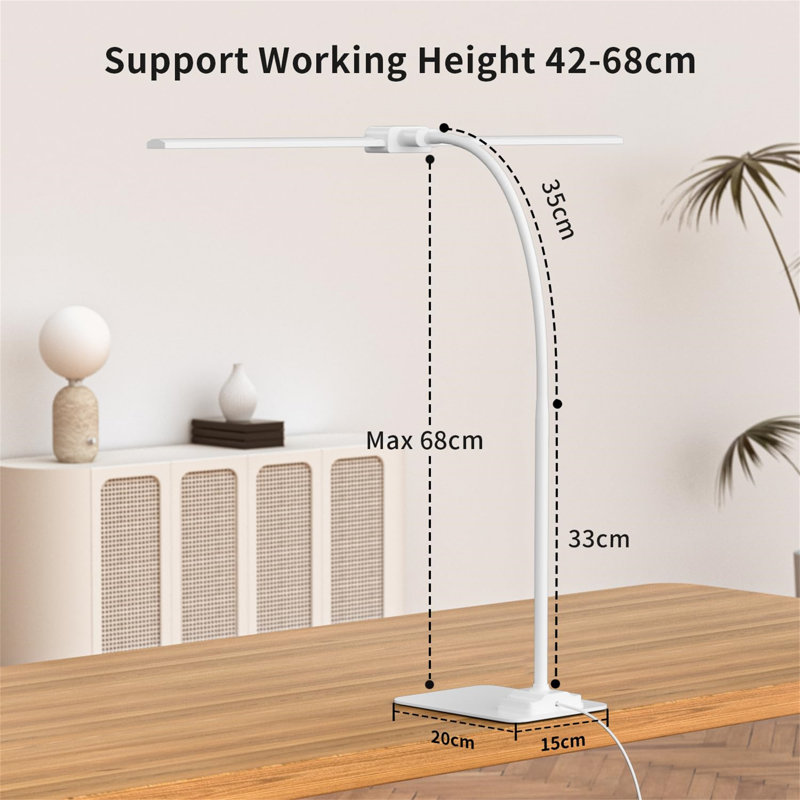 Metal Piano Lamp, White