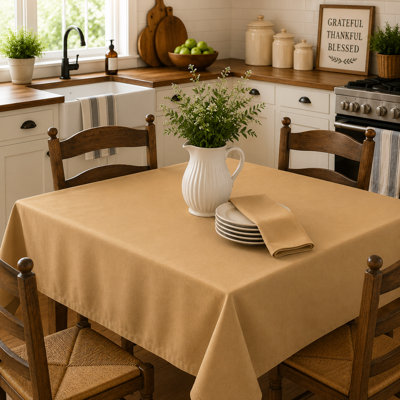 36"x36" Sq. Beige Tablecloth