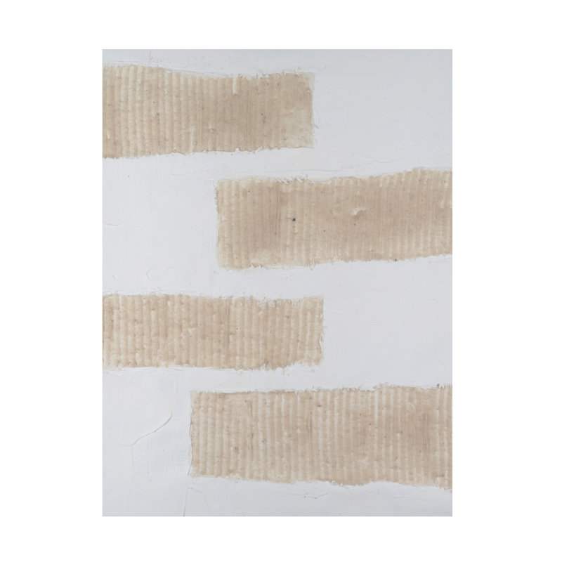 Bologolaise «Écru Textures II» sur, H 19 po x l 14 po