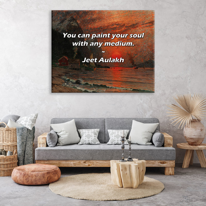 Citation artistique «Vous pouvez peindre votre âme avec n'importe quel médium.» Toile tendue par Jeet Aulagh
