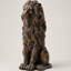 Statue de jardin de lion assis-136367513