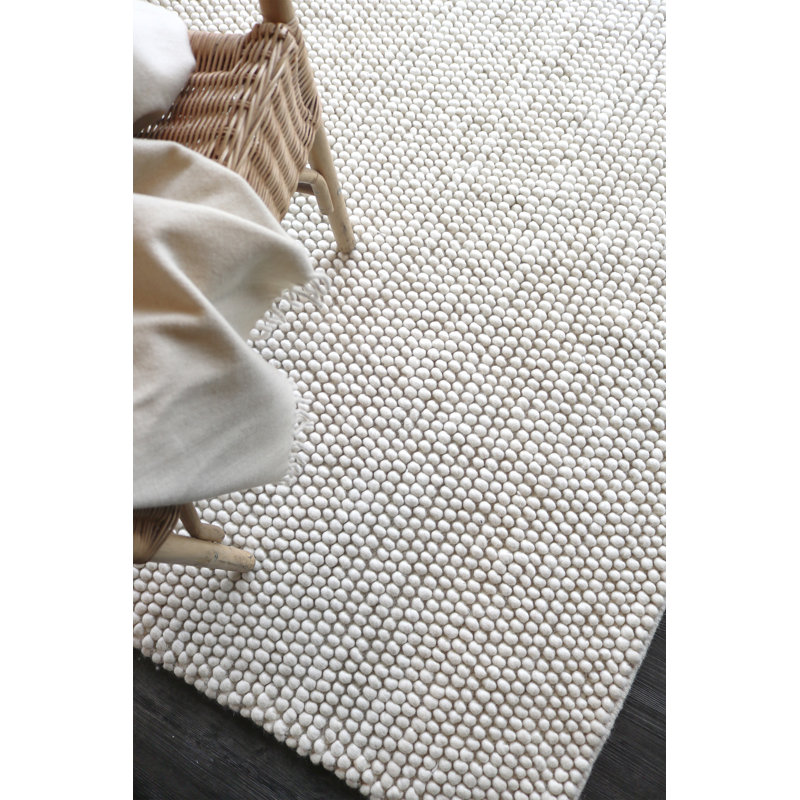 Kufre Solid Colour Hand Woven Area Rug, Rectangle 140 x 200cm