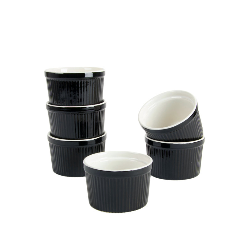 10 Strawberry Street Roma 10oz Stoneware Ramekin, Black