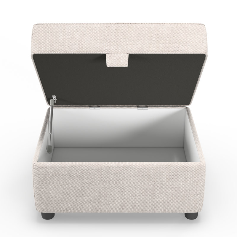 Vivo Rectangle Storage Ottoman, Sand 
