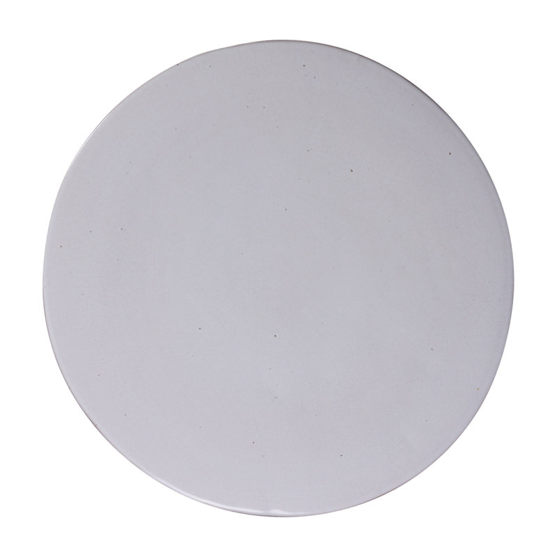 Harmony Outdoor Round Side Table, White/Sand Gloss