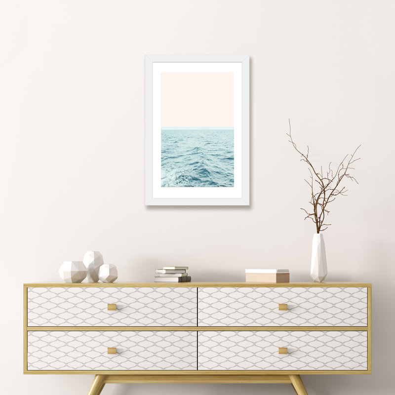 « Sea Breeze » par 83 oranges, H 32 po x l 24 po x P 1 po, Cadre blanc