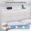 Single Bed Frame with Storage, 2 Drawers and Upholstered Headboard, 3ft Single Beds with Charging Station, LED Lights and Pegboard for Bedroom, Reversible Daybed/Corner Beds-1830491032