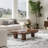 Cloud-shaped 3-legged Wooden Coffee Table, Coffee Table Walnut Finish - Organic Curved Silhouette For Modern Living Rooms
