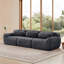 Canapé pour 3 personnes dans des chambres familiales spacieuses Tissu moelleux doux et moelleux de 114 po, canapé modulaire modulaire, conception ergonomique avec repose-pieds et coussins décoratifs, connexion à boucle de compression sous vide pour étude, cinéma maison, gris foncé-1994302990