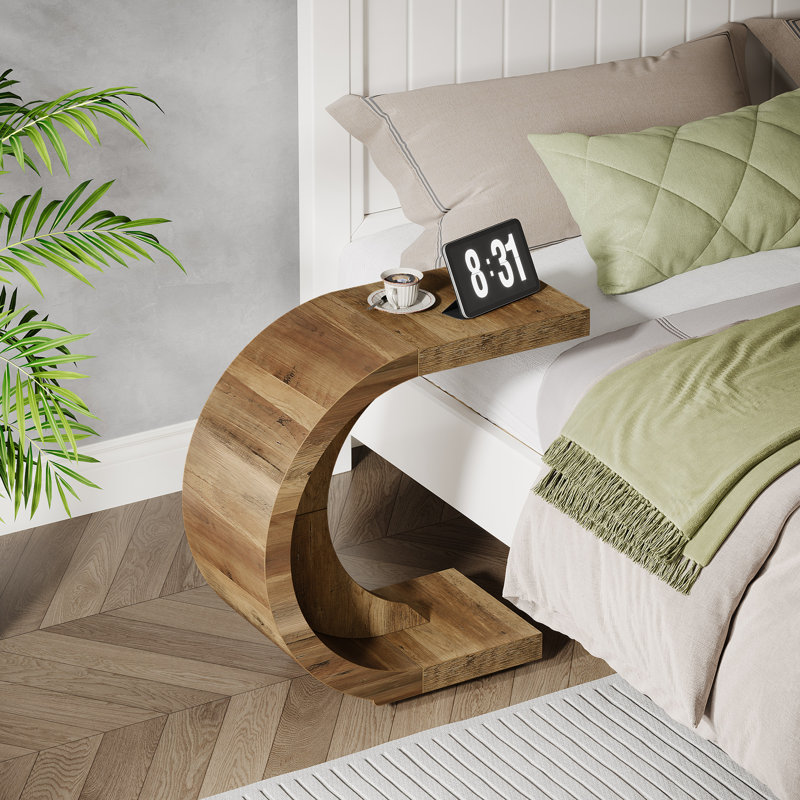 Tribesigns Side Table, Rustic Brown