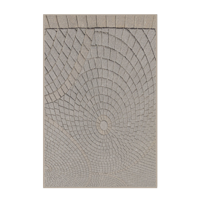 Tapis gris tissé à la machine, Rectangle 2 pi x 4 pi