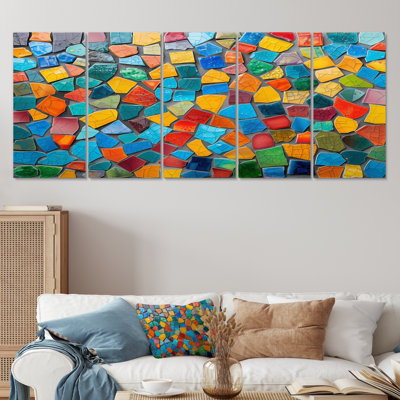 Colorful Mosaic Tiles Beauty IV - Boho Mosaic Wall Art Set
