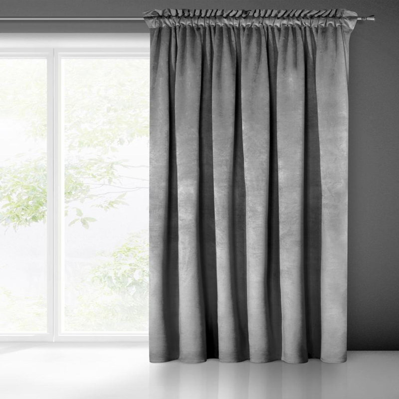 Blackout Curtain Single Panel, Steel