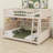 Space-Saving Bunk Bed Featuring Color-Changing Lights, Integrated Shelving & Pegboard-1587424712