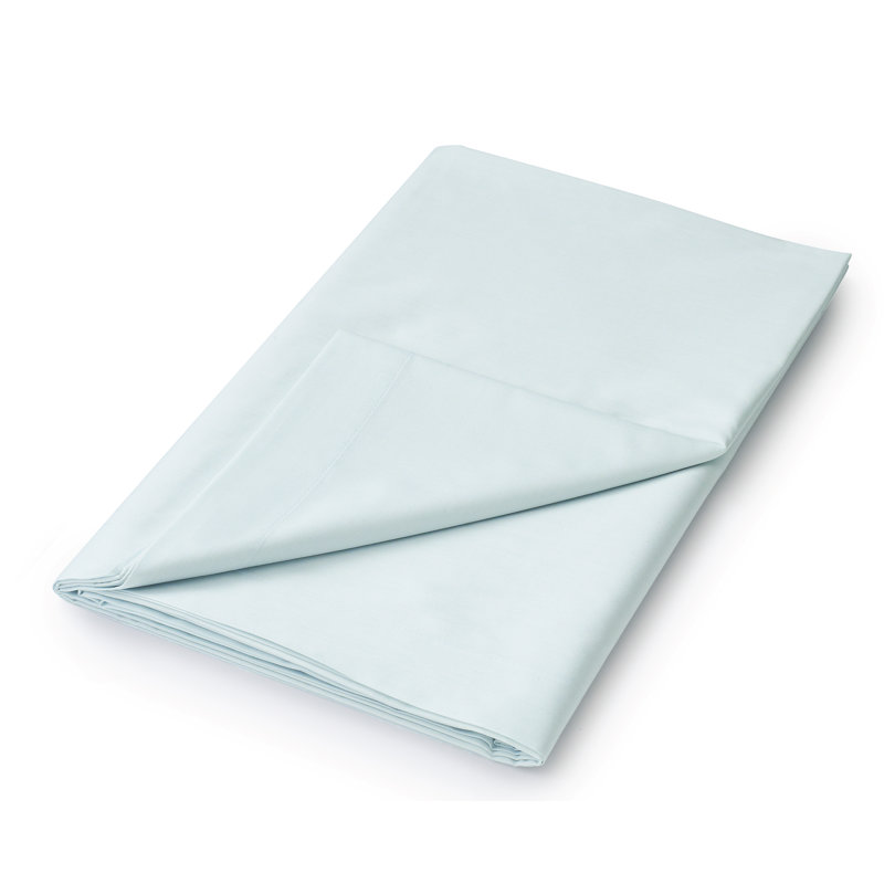 Plain Dyed 180 Thread Count Cotton Blend Flat Sheet, Super King (6'), Duck Egg