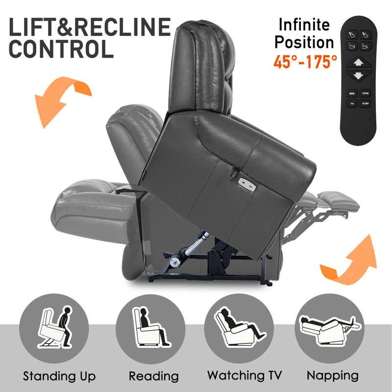 Fauteuil inclinable électrique EONIX Classics, Gris clair