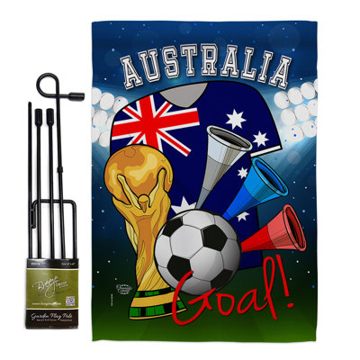 Ensemble de drapeaux 19 x 13 po en polyester Coupe du Monde