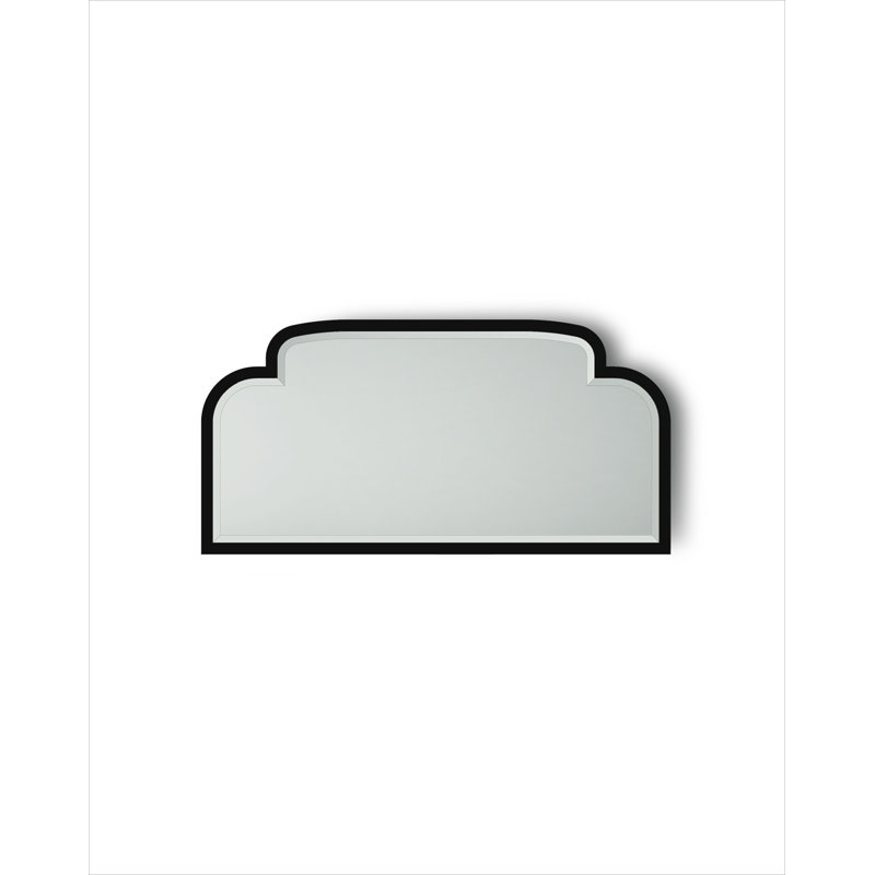 Music Flat Beveled Wall Mirror, Deep Black, 31.5" x 63"