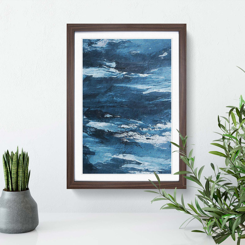 Abstract Art Painting Vol.7 - Picture Frame Painting Print, Walnut Framed, 48cm H x 36cm W x 2cm D