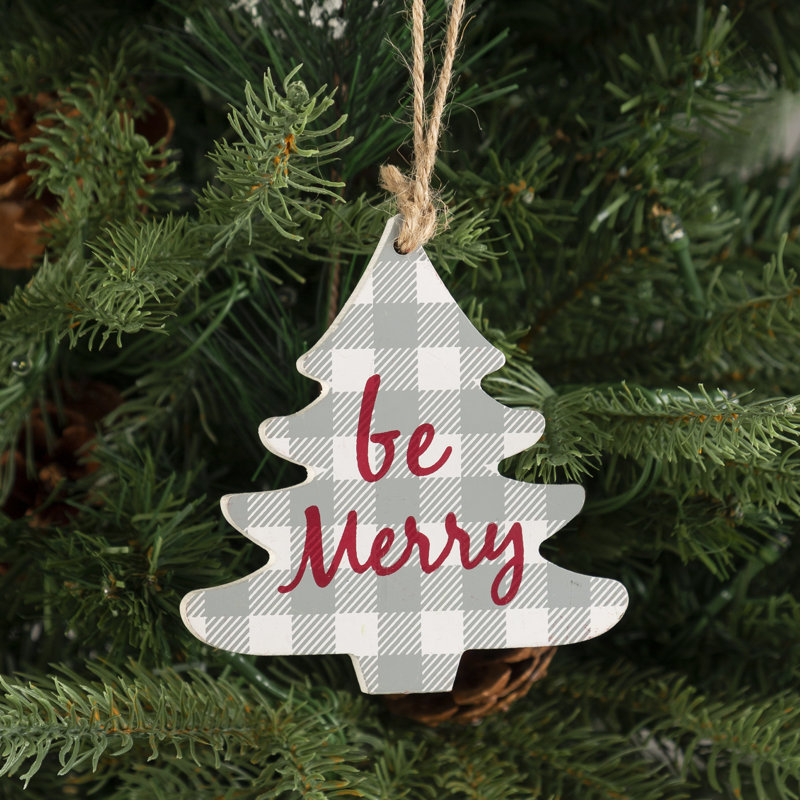 4.17'' Handmade Wood Holiday Shaped Ornament