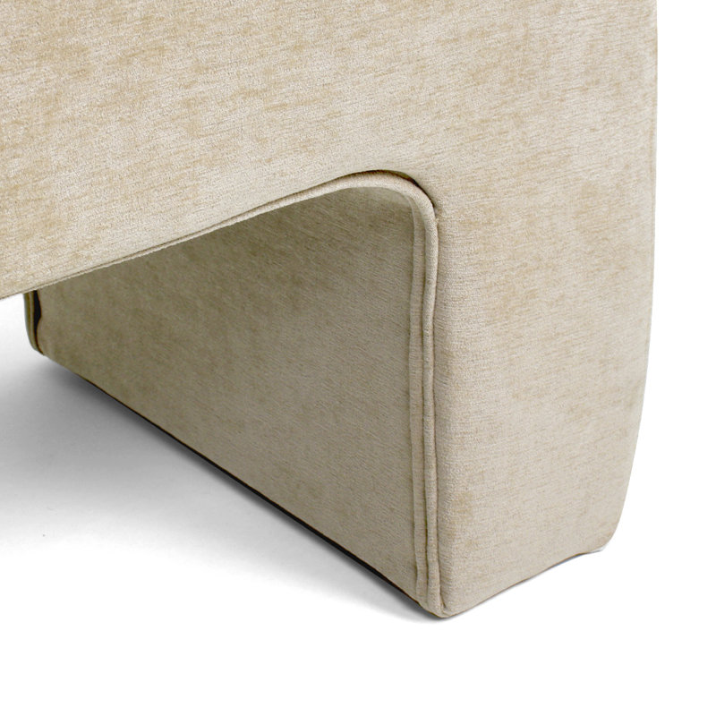 Banc rembourré Ichika, Chenille avoine