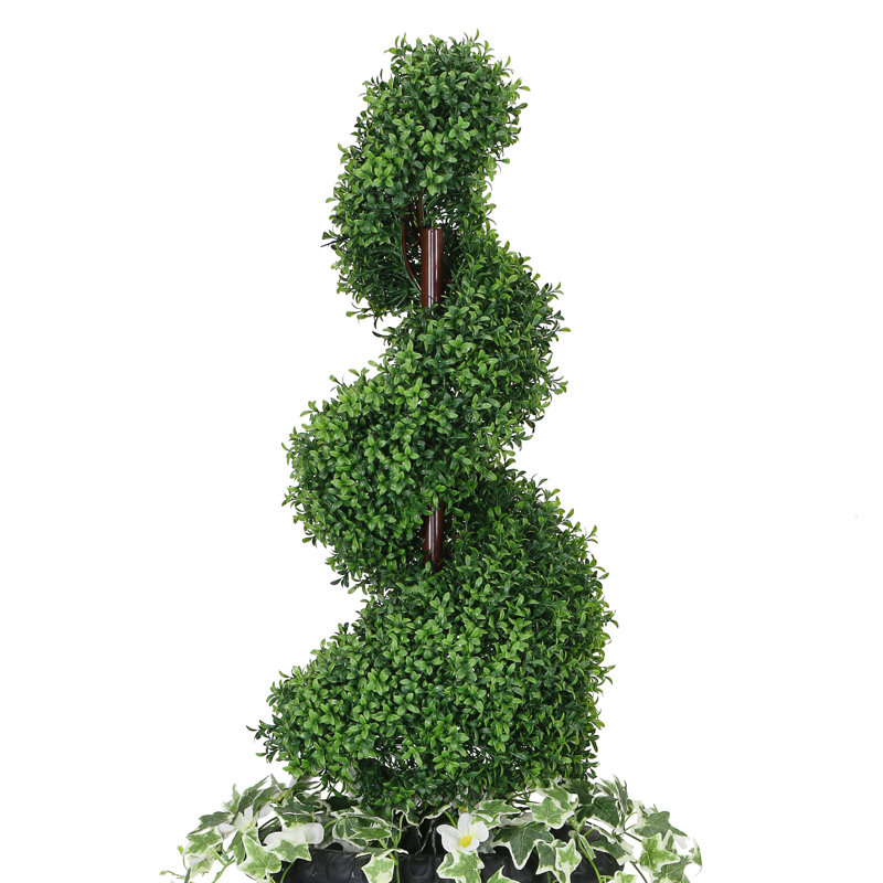 52" Topiary Spiral Boxwood Artificial Tree