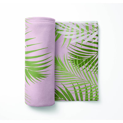 Waving Palm Ultra Plush Velveteen Fleece Blanket