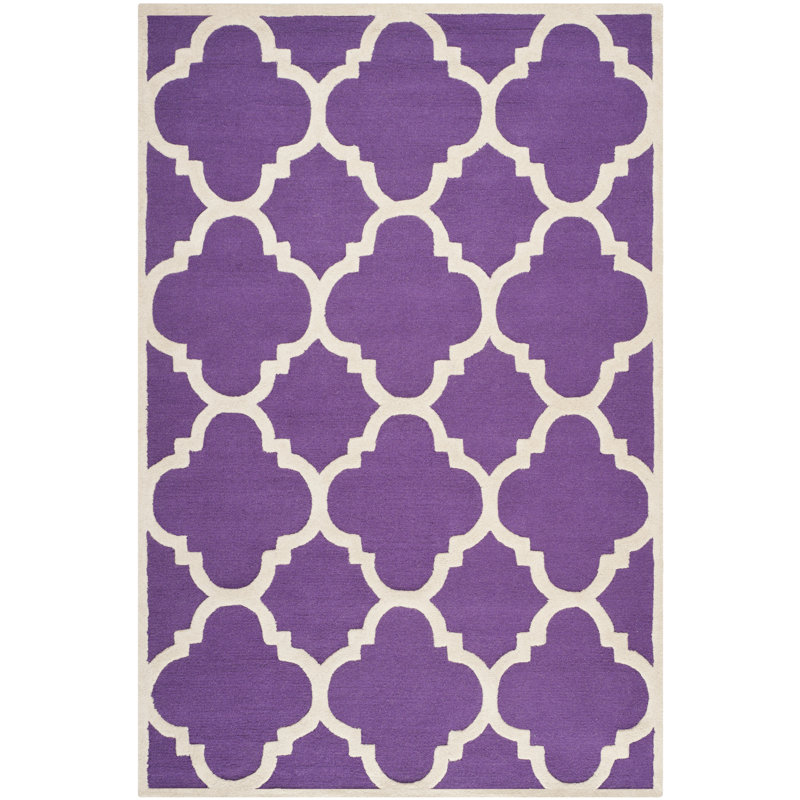 Keith Geometric Wool Hand Woven Area Rug, Rectangle 152 x 244 cm
