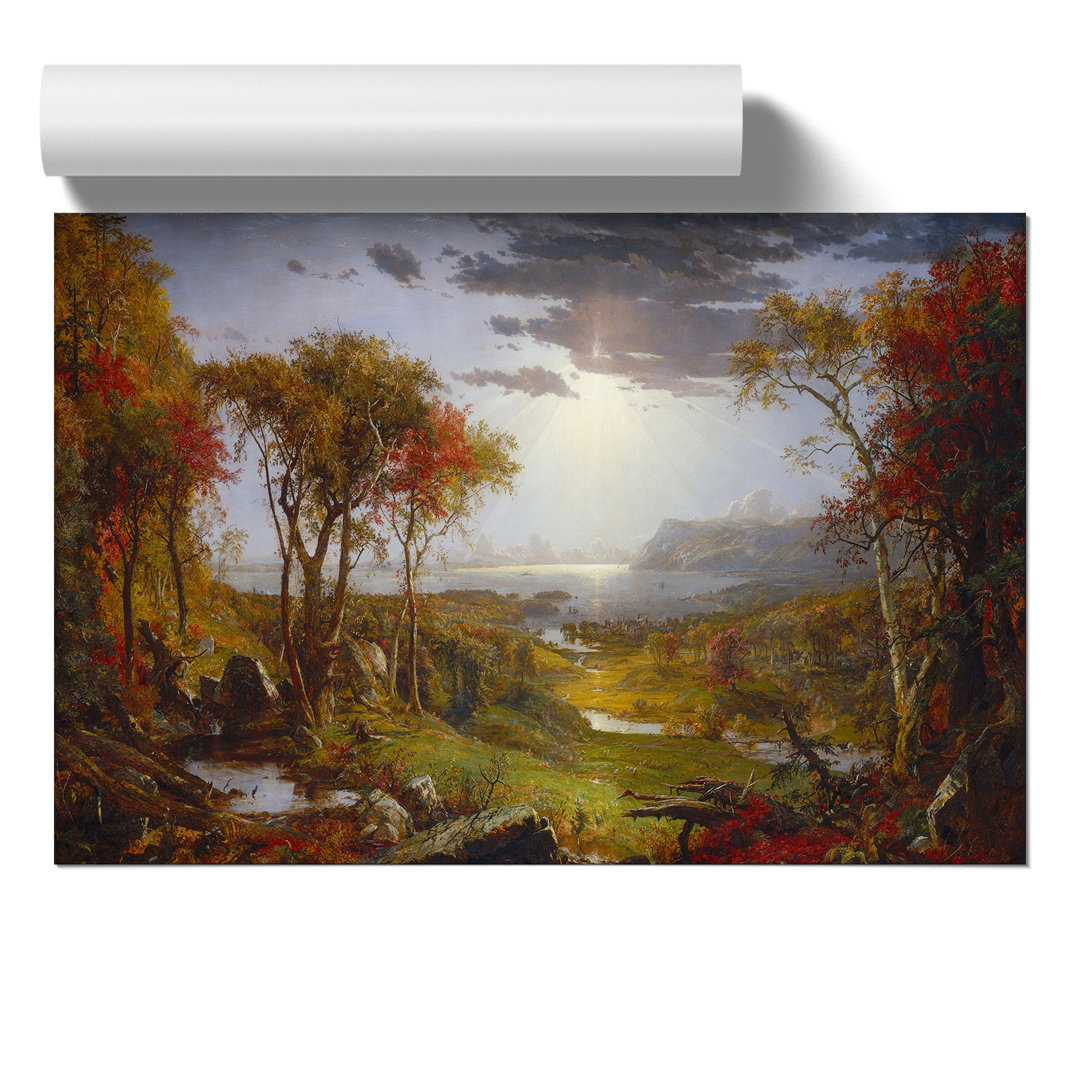 Autumn on the Hudson River by Jasper Francis Cropsey - Unframed Painting